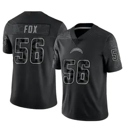 Youth Morgan Fox Los Angeles Chargers Reflective Jersey - Black Limited