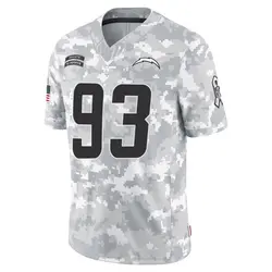 Youth Otito Ogbonnia Los Angeles Chargers 2024 Salute to Service Jersey - Arctic Camo Limited