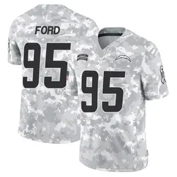 Youth Poona Ford Los Angeles Chargers 2024 Salute to Service Jersey - Arctic Camo Limited