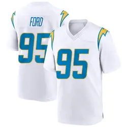 Youth Poona Ford Los Angeles Chargers Jersey - White Game