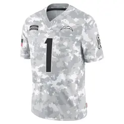 Youth Quentin Johnston Los Angeles Chargers 2024 Salute to Service Jersey - Arctic Camo Limited