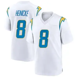 Youth Taylor Heinicke Los Angeles Chargers Jersey - White Game