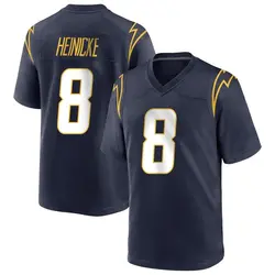 Youth Taylor Heinicke Los Angeles Chargers Team Color Jersey - Navy Game