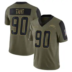 Youth Teair Tart Los Angeles Chargers 2021 Salute To Service Jersey - Olive Limited