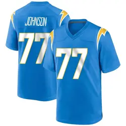 Youth Zion Johnson Los Angeles Chargers Powder Alternate Jersey - Blue Game